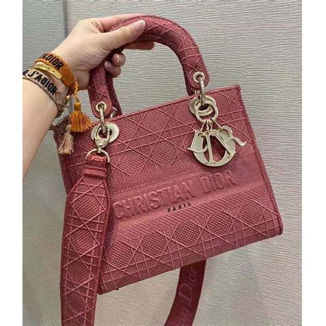 lady dior embroidered cannage bag price|medium lady dior bag price.